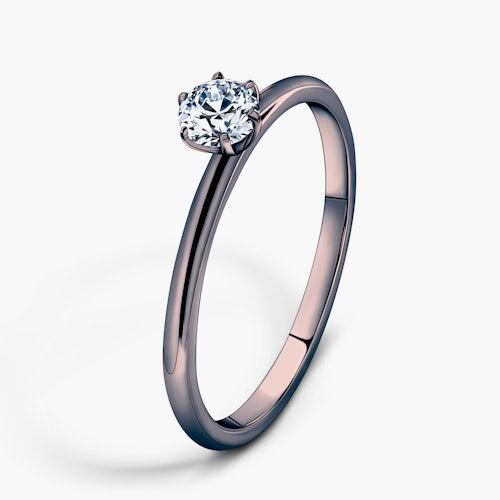 Pierścionek zaręczynowy SAVICKI: czarne złoto, diament